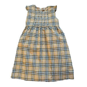 Kinloch Anderson Tartan Plaid Dress Girls 110 Smocked Lined Classic Scotland